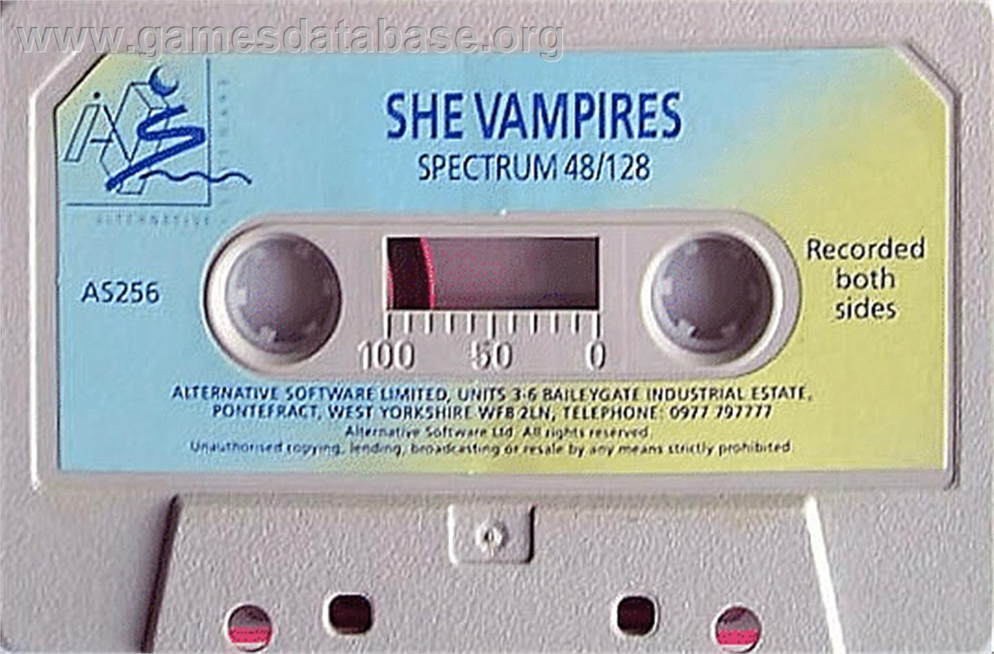 The Astonishing Adventures of Mr. Weems and the She Vampires - Sinclair ZX Spectrum - Artwork - Cartridge