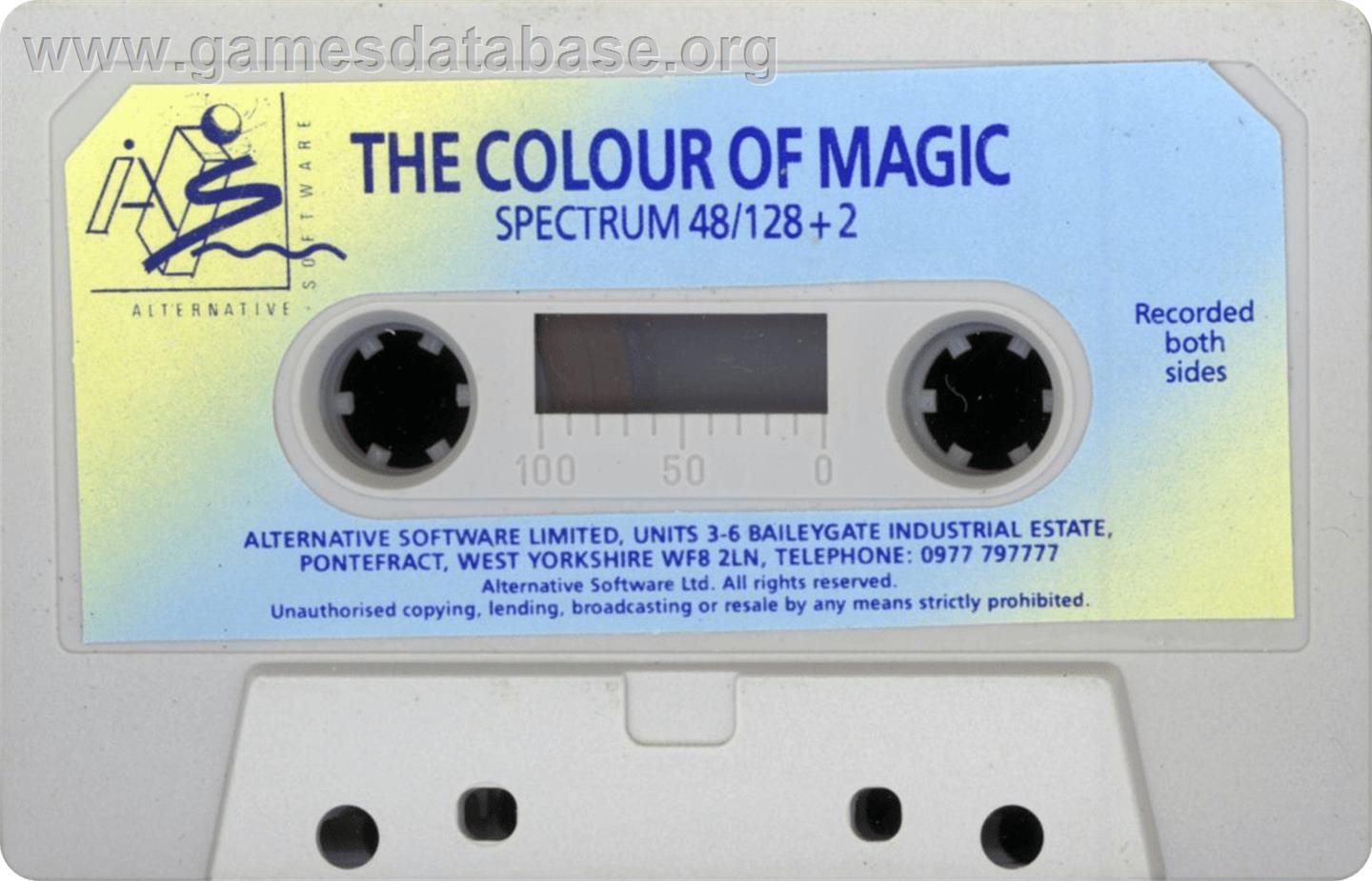 The Colour of Magic - Sinclair ZX Spectrum - Artwork - Cartridge