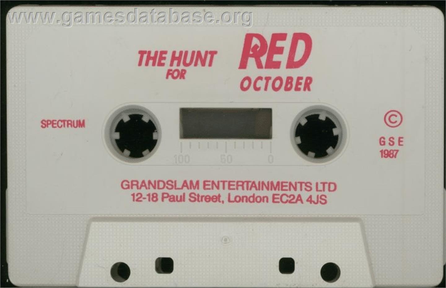 The Hunt for Red October - Sinclair ZX Spectrum - Artwork - Cartridge
