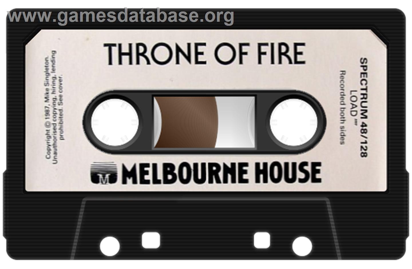 Throne of Fire - Sinclair ZX Spectrum - Artwork - Cartridge