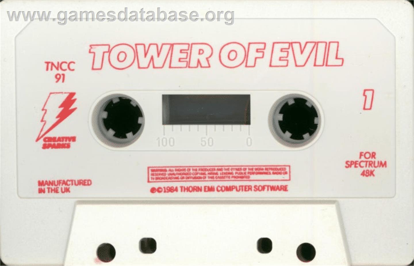 Tower Of Evil - Sinclair ZX Spectrum - Artwork - Cartridge