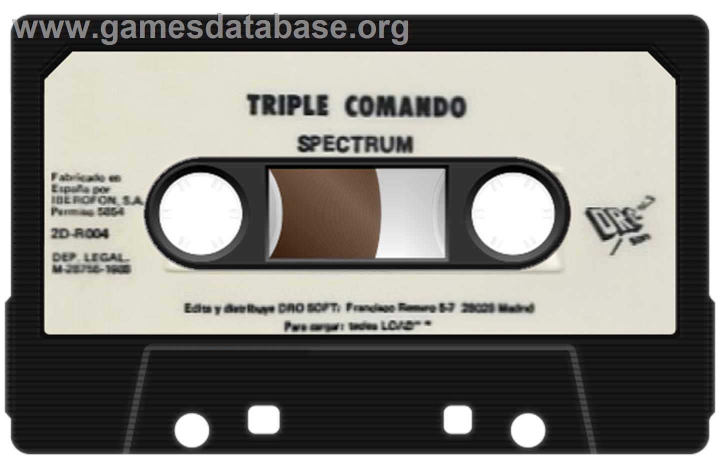 Triple Comando - Sinclair ZX Spectrum - Artwork - Cartridge