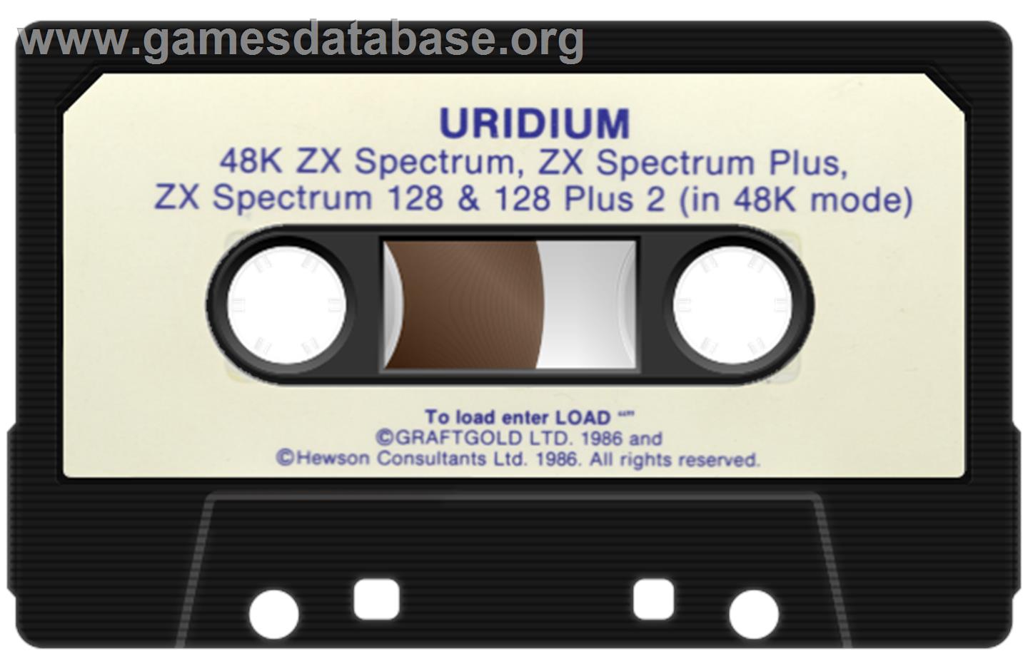 Uridium - Sinclair ZX Spectrum - Artwork - Cartridge