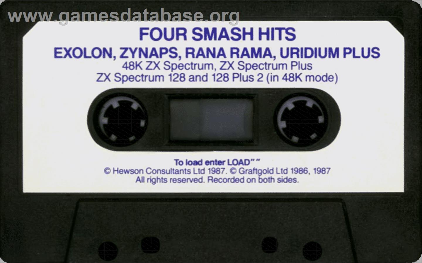 Uridium Plus - Sinclair ZX Spectrum - Artwork - Cartridge