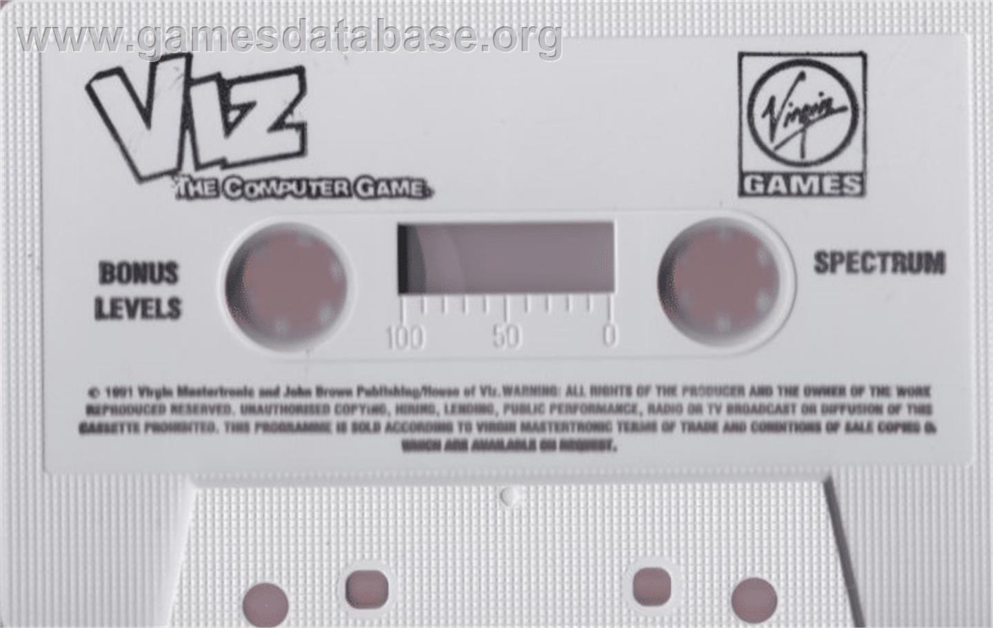 Viz - The Game - Sinclair ZX Spectrum - Artwork - Cartridge