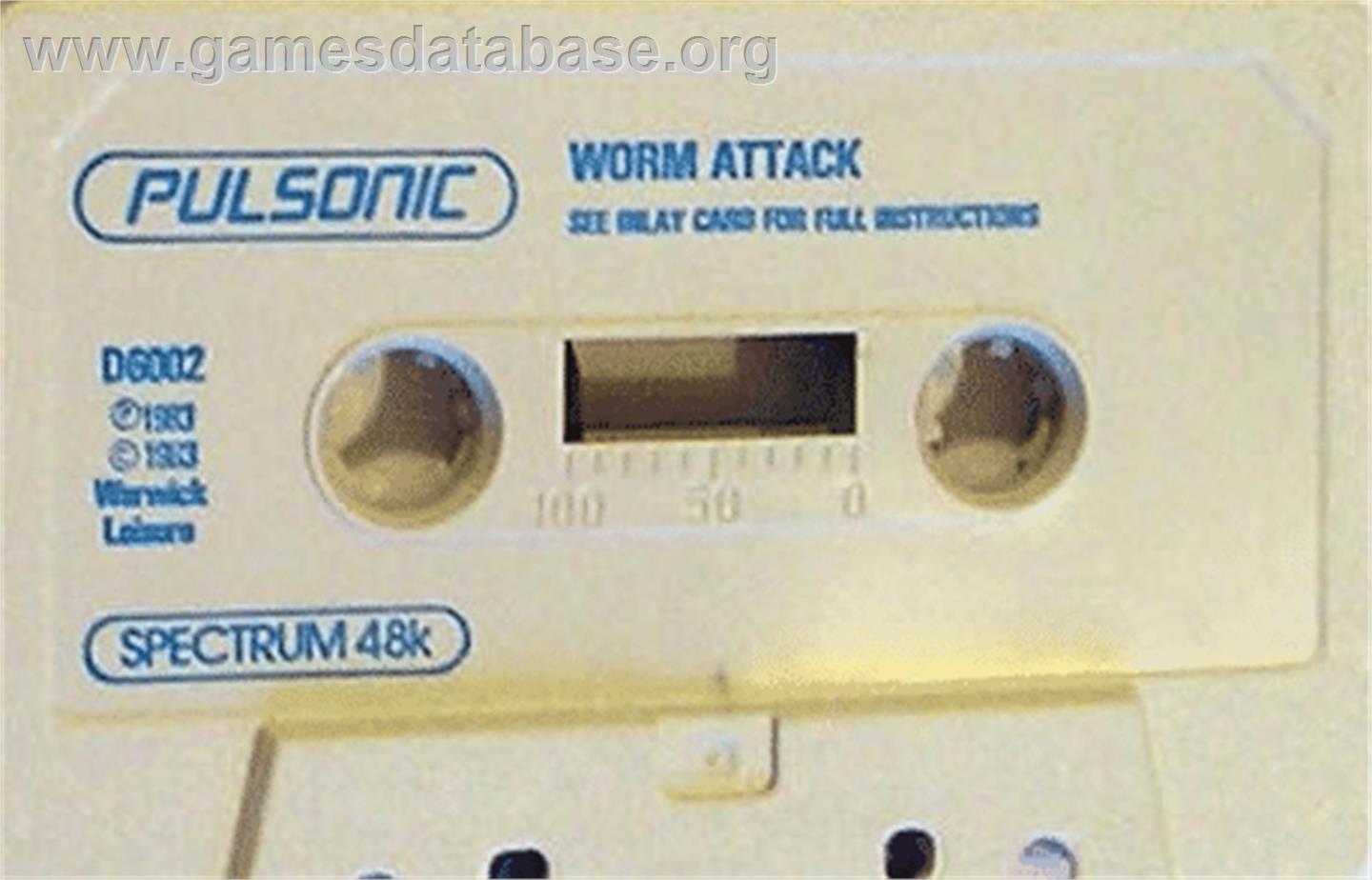 Worm Attack - Sinclair ZX Spectrum - Artwork - Cartridge