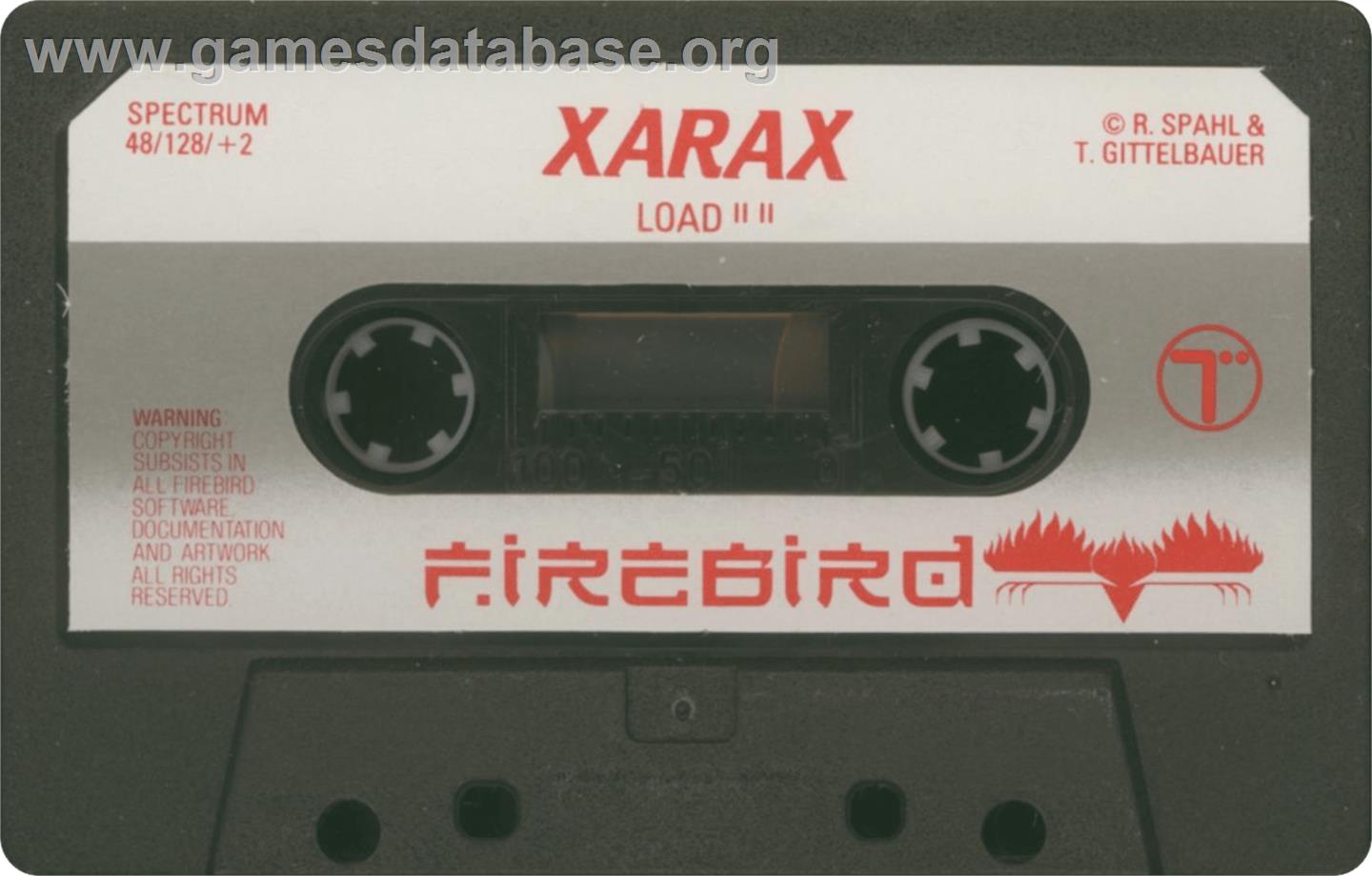 Xarax - Sinclair ZX Spectrum - Artwork - Cartridge