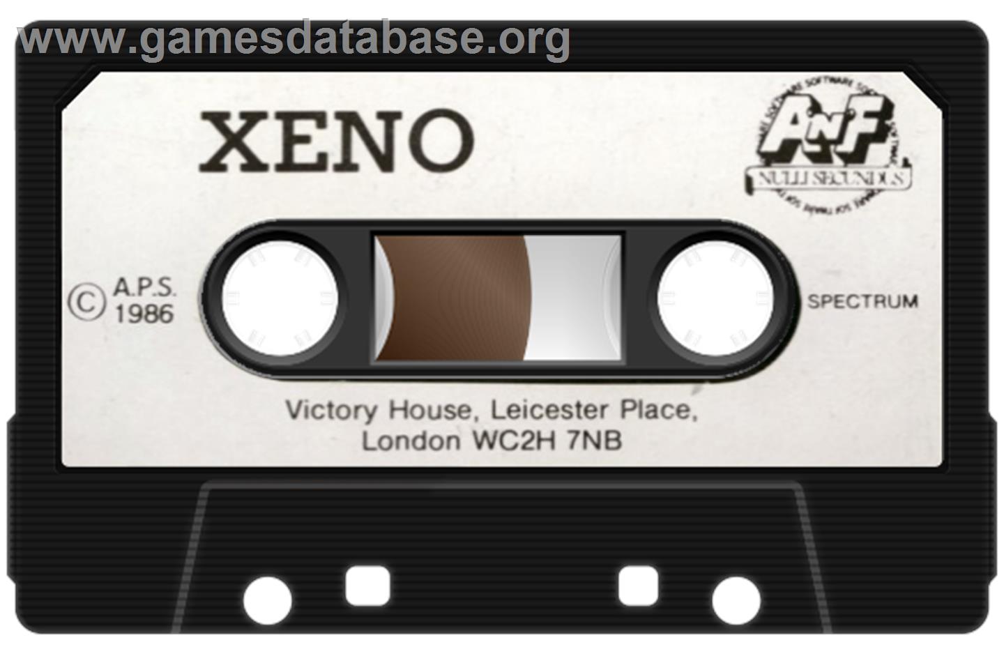 Xeno - Sinclair ZX Spectrum - Artwork - Cartridge