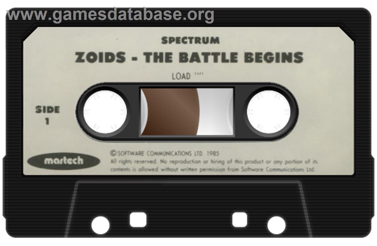 Zoids - The Battle Begins - Sinclair ZX Spectrum - Artwork - Cartridge