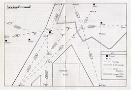 Game map for Air Traffic Control on the Sinclair ZX Spectrum.