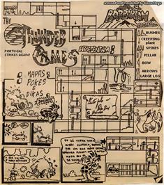 Game map for Barbarian (Melbourne House) on the Sinclair ZX Spectrum.