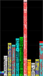 Game map for Bounder on the Sinclair ZX Spectrum.