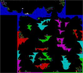 Game map for Bugaboo on the Sinclair ZX Spectrum.