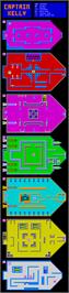Game map for Captain Kelly on the Sinclair ZX Spectrum.
