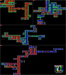 Game map for Dan Dare 2: Mekon's Revenge on the Sinclair ZX Spectrum.