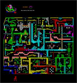Game map for Dangerous Kiss on the Sinclair ZX Spectrum.
