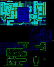 Game map for Denizen on the Sinclair ZX Spectrum.