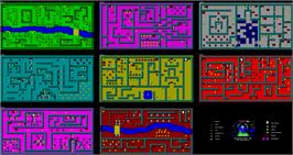 Game map for Druid on the Sinclair ZX Spectrum.