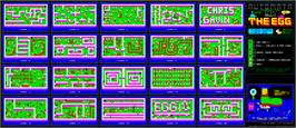Game map for Egg on the Sinclair ZX Spectrum.