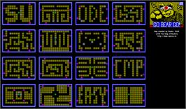Game map for Go Bear Go! on the Sinclair ZX Spectrum.