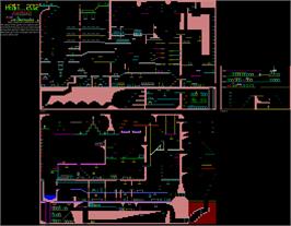 Game map for Heist 2012 on the Sinclair ZX Spectrum.