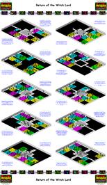 Game map for Hero Quest: Return of the Witch Lord on the Atari ST.