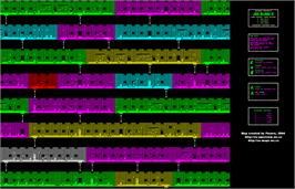 Game map for Joe Blade 2 on the Microsoft DOS.