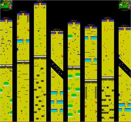 Game map for Komando II on the Sinclair ZX Spectrum.