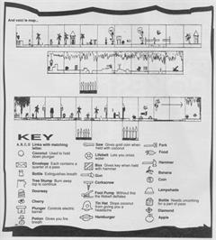 Game map for Little Puff in Dragonland on the Atari ST.