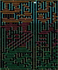 Game map for Nonterraqueous on the Sinclair ZX Spectrum.
