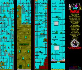 Game map for Popeye 2 on the Sinclair ZX Spectrum.