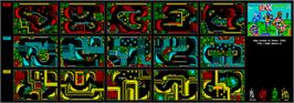 Game map for Professional BMX Simulator on the Commodore 64.