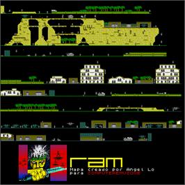 Game map for R.a.m. on the Sinclair ZX Spectrum.