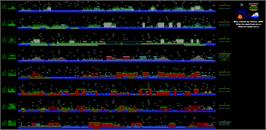 Game map for Sea Hawk on the Sinclair ZX Spectrum.