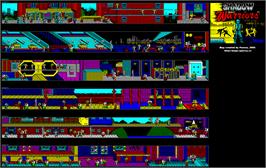 Game map for Shadow Warriors on the Sinclair ZX Spectrum.