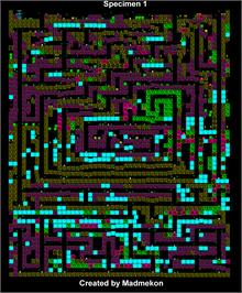 Game map for Specimen on the Sinclair ZX Spectrum.