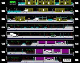 Game map for Street Gang on the Commodore 64.