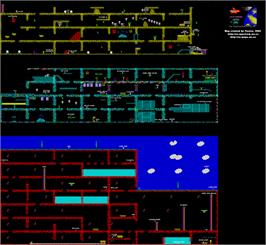 Game map for Universal Hero on the Sinclair ZX Spectrum.