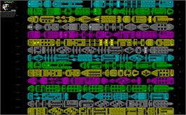 Game map for Uridium on the Microsoft DOS.