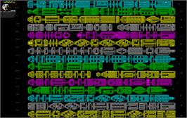 Game map for Uridium Plus on the Sinclair ZX Spectrum.