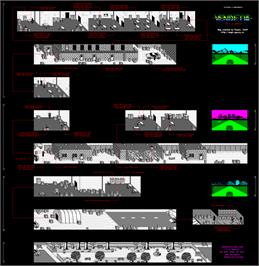 Game map for Vendetta on the Sinclair ZX Spectrum.