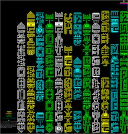 Game map for Zanthrax on the Sinclair ZX Spectrum.