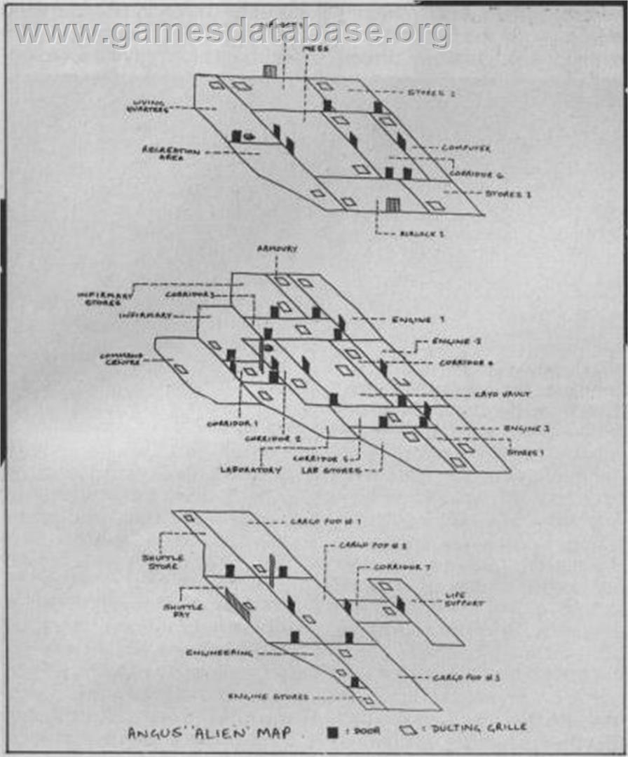 Alien - Microsoft DOS - Artwork - Map