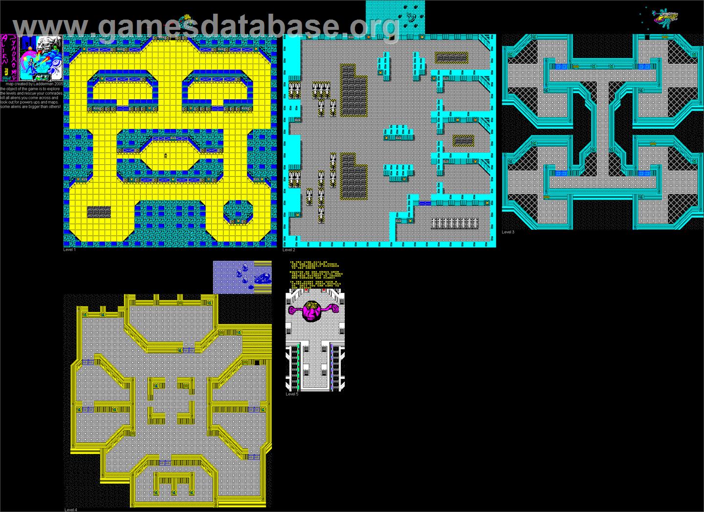 Alien Syndrome - Arcade - Artwork - Map