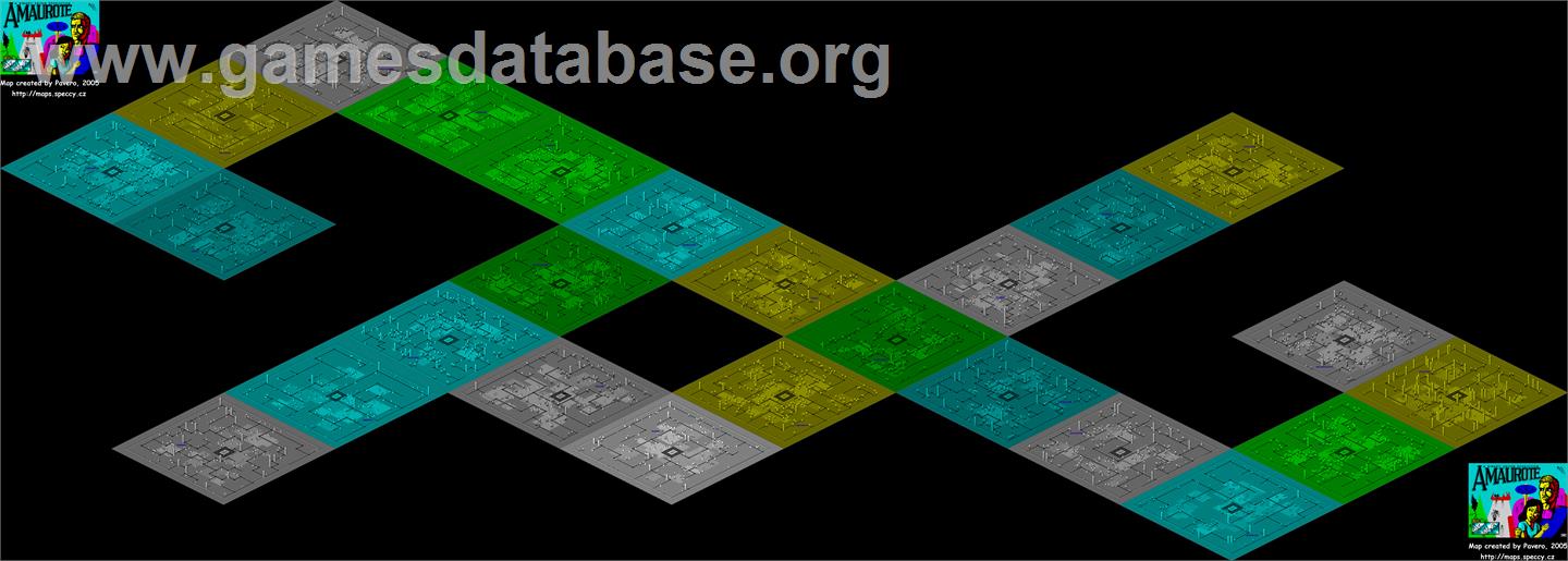 Amaurote - Atari 8-bit - Artwork - Map