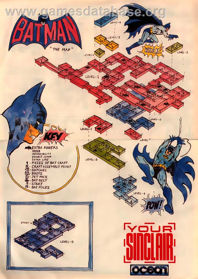 Batman: The Movie - Commodore 64 - Artwork - Map