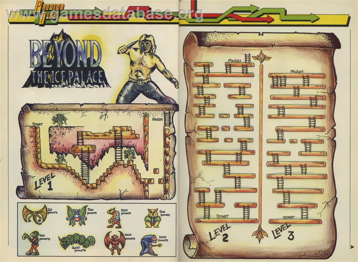 Beyond the Ice Palace - Atari ST - Artwork - Map