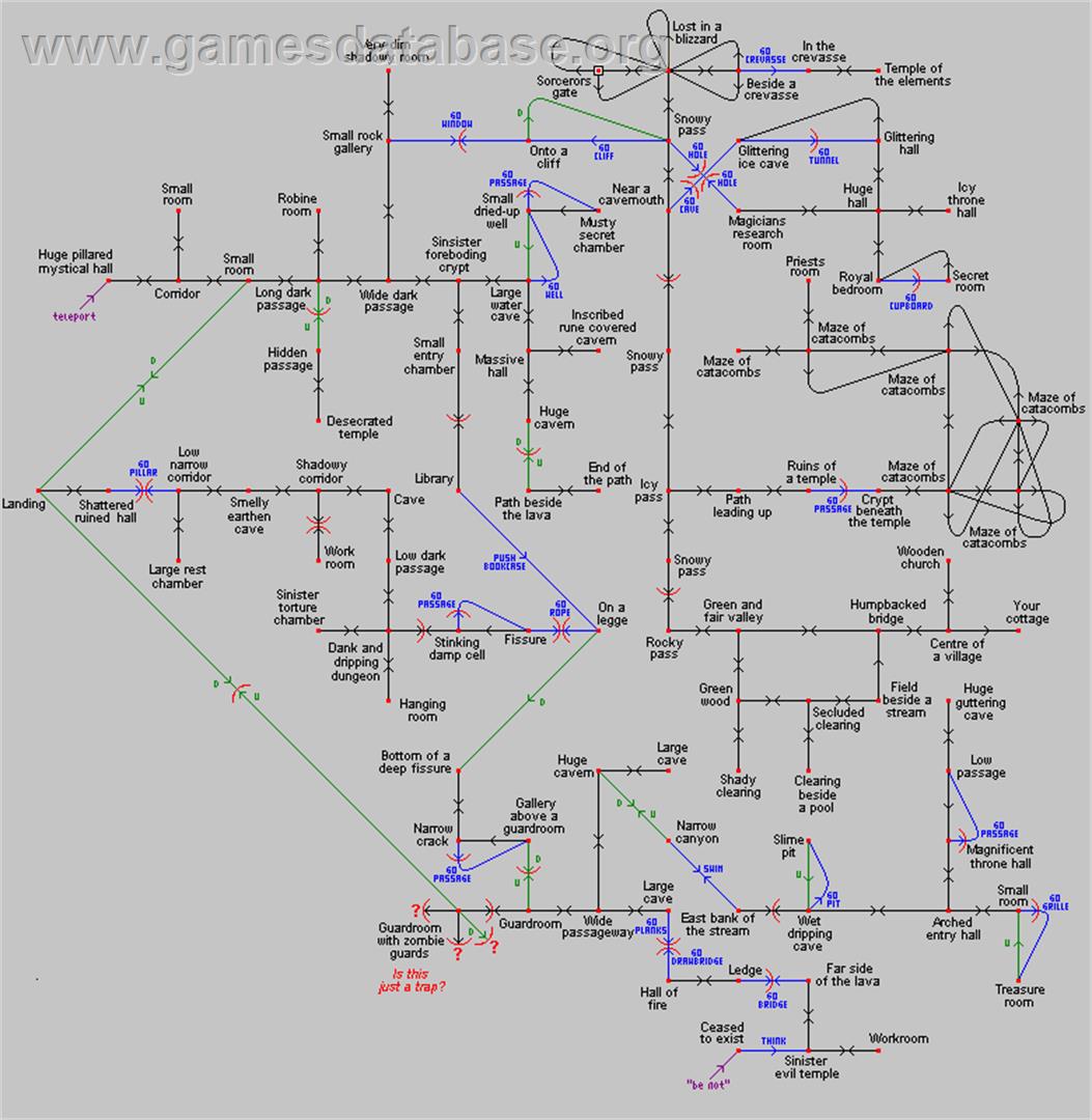 Blizzard Pass - Commodore 64 - Artwork - Map