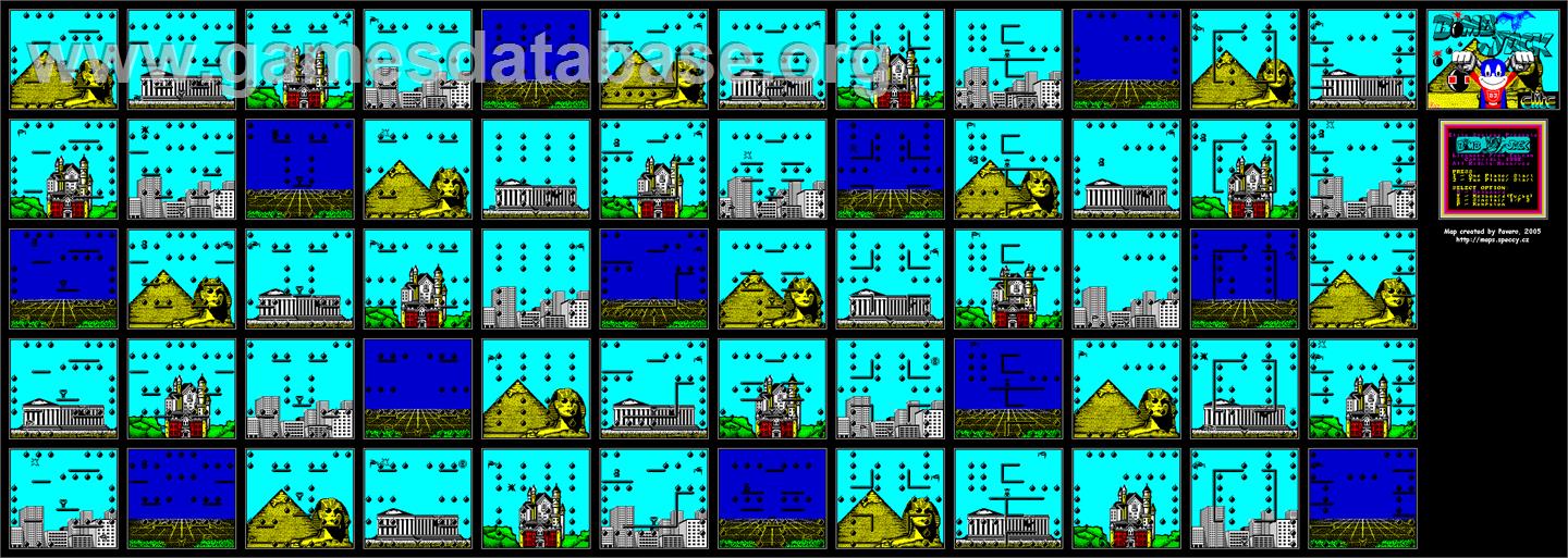 Bomb Jack - Coleco Vision - Artwork - Map