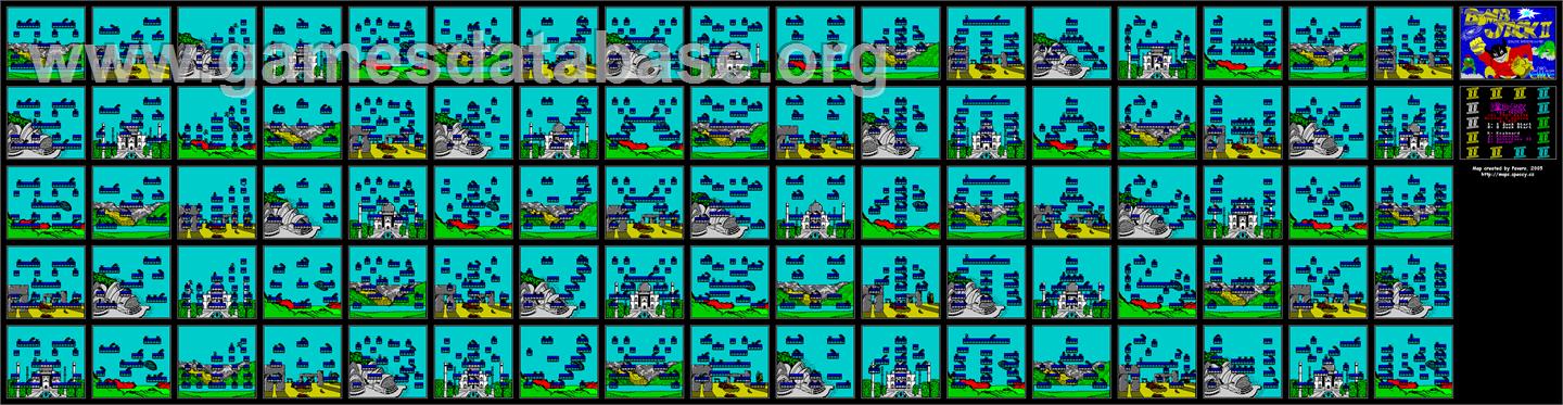 Bomb Jack 2 - Sinclair ZX Spectrum - Artwork - Map